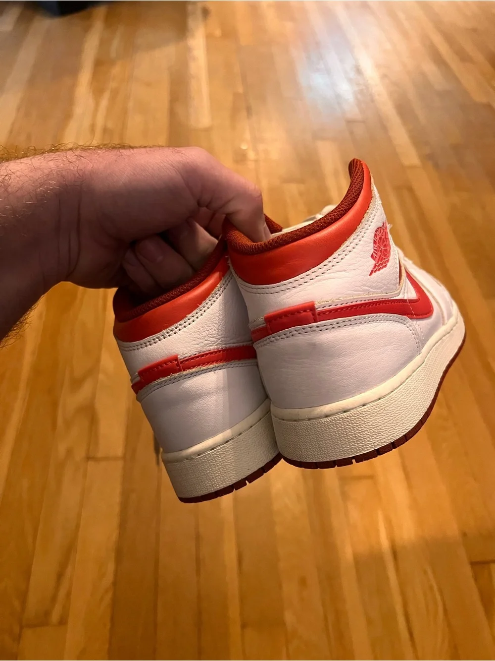 Nike Kids High-Top Sneakers - White & Red